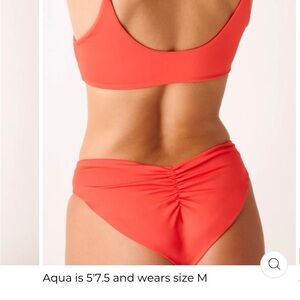 Londre High Leg Scrunch Bottom in Fiesta Red